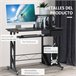 Mesa para Computador MDF e Metal HOMCOM, escritório - secretárias 90x50 Preto
