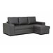 Chaise longue de pele sintética com cama HARRY Chaise longue de pele sintética com cama HARRY Preto