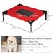 Cama para animais de estimação Metal e tecido Oxford PawHut Preto/ Vermelho