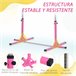 Barra de Ginástica Aço e Madeira de Faia HOMCOM Rosa