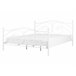 Beliani Cama com estrado Metal DINARD 147x208 Branco