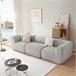 Sofá modular de 3 lugares Hurvas bouclé Branco