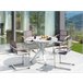 Beliani Conjunto de comedor MALETTO/COSOLETO Branco/cinza