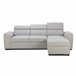 Chaise longue reversível com 3 lugares e cama GUSTO cinzento Cinza