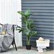 Árvore Monstera Artificial PE, PP, Cimento Outsunny Verde