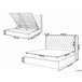 Beliani Cama com armazenamento Veludo LUBBON 190x217 Cinza Claro