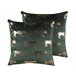 Beliani Almofada decorativa BLUEBELL 45x45 Verde Escuro
