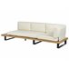 Beliani Conjunto lounge MYKONOS Branco/ Bege