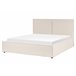 Beliani Cama com estrado Poliéster MOISSAC 177x224 Bege