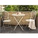 Beliani Mesa de jardim STIFFE Branco/ Bege