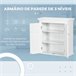 Armário de Parede Casa de Banho MDF kleankin Branco