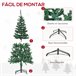 Árvore de Natal Artificial PVC e Metal HOMCOM, casa - natal Verde