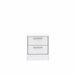 Mesa de cabeceira 2 gavetas cor branca LEADER  Branco