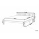 Beliani Cama com estrado Pinho FLORAC 167x208 Azul Marino