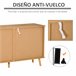 Aparador de Cozinha MDF, Metal HOMCOM 130 Castanho
