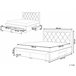 Beliani Cama com armazenamento Veludo LIEVIN 185x217 Creme