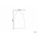 Beliani Decoração em pele de ovelha NAMBUNG 60x90 Branco/ Preto