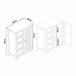 Armário de casa de banho Karlsøy com 1 porta 4 gavetas MDF rattan Branco