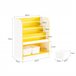 Estante para livros infantis e brinquedos 3 compartimentos KMB108-G SoBuy PT Dourado