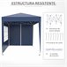 Pérgola de Jardim Aço e Tecido de Oxford Outsunny 200x200 Azul
