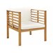 Beliani Conjunto lounge Madeira de acácia PACIFIC Branco/ Bege