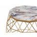 Beliani Mesa de apoio HALSEY 43x43 Dourado