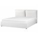 Beliani Cama com armazenamento Veludo BAJONNA 184x235 Branco/ Bege