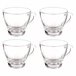Conjunto de 4 xícaras de café com alça coleção VIVALTO Transparente