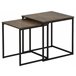 Beliani Conjunto de 2 mesas auxiliares DENNY 35x35 Preto