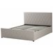 Beliani Cama com estrado Pele sintética ROCHEFORT 190x214 Cinza Escuro