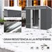 Abrigo de Jardim Aço Galvanizado Outsunny Cinza