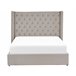 Beliani Cama com armazenamento Veludo LUBBON 190x217 Cinza Claro