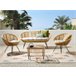 Beliani Conjunto lounge Rattan/vime MARATEA/CESENATICO Natural