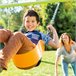 Balanço de jardim infantil com gangorra INTEX Verde