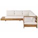Beliani Conjunto lounge Madeira de acácia MARETTIMO Branco/ Bege