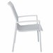 Set de jardim com mesa e 6 cadeiras ANZIO cor cinzenta Branco