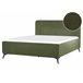 Beliani Cama com estrado Bouclé VALOGNES 172x220 Verde Escuro