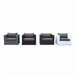 Conjunto de capas de almofadas para mobiliário de jardim Venezia Cinza