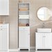 Armário de coluna para casa de banho BZR17-W SoBuy Branco