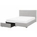 Beliani Cama con cajones Poliéster LA ROCHELLE 193x213 Castanho