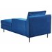 Beliani Chaise longue Veludo GUERET Azul Marino