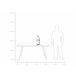 Beliani Candeeiro de mesa WAPITI Branco