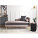 Beliani Chaise longue versão à direita Veludo GONESSE Cinza