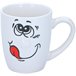 Caneca SONRISAS sortido 300ml material de grés Branco