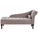 Beliani Chaise longue à direita Veludo PESSAC Cinza Escuro