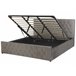 Beliani Cama com estrado Veludo AMIENS 191x217 Cinza Escuro