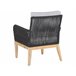 Beliani Conjunto lounge Madeira de acácia MERANO Branco/ Bege