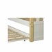 Cama nido de madeira maciça WOOD 90x190 cm em branco natural Branco/ Madeira