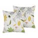 Beliani Almofada decorativa MULLEIN Branco/ Bege