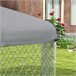 Canil de Exterior Aço galvanizado, tecido Oxford PawHut Prata